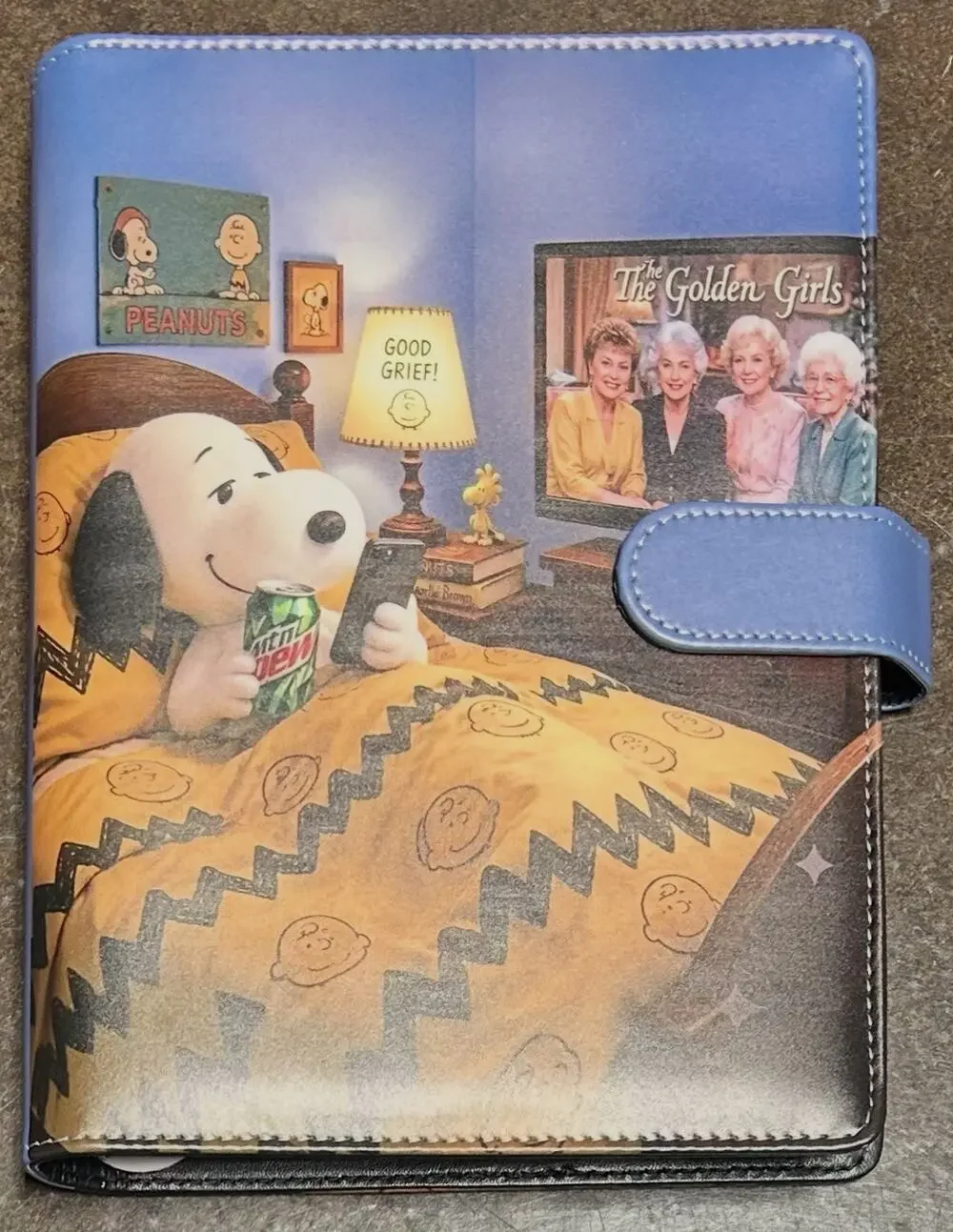 Snoopy Golden Girls size A5 Binder w/ stationery paper
